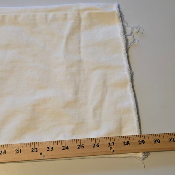 Oat Wide Leg Jeans Womens Size 10/30 White Raw Hem High Rise Stretch Clean Girl - Picture 11 of 12